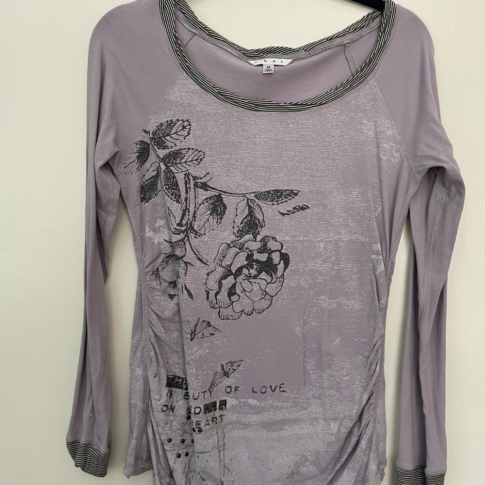 Cabi size medium long sleeve ruched top